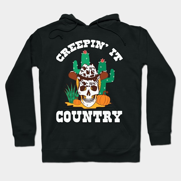 Creepin’ it Country Western Skeleton Hoodie by ReeseClaybro